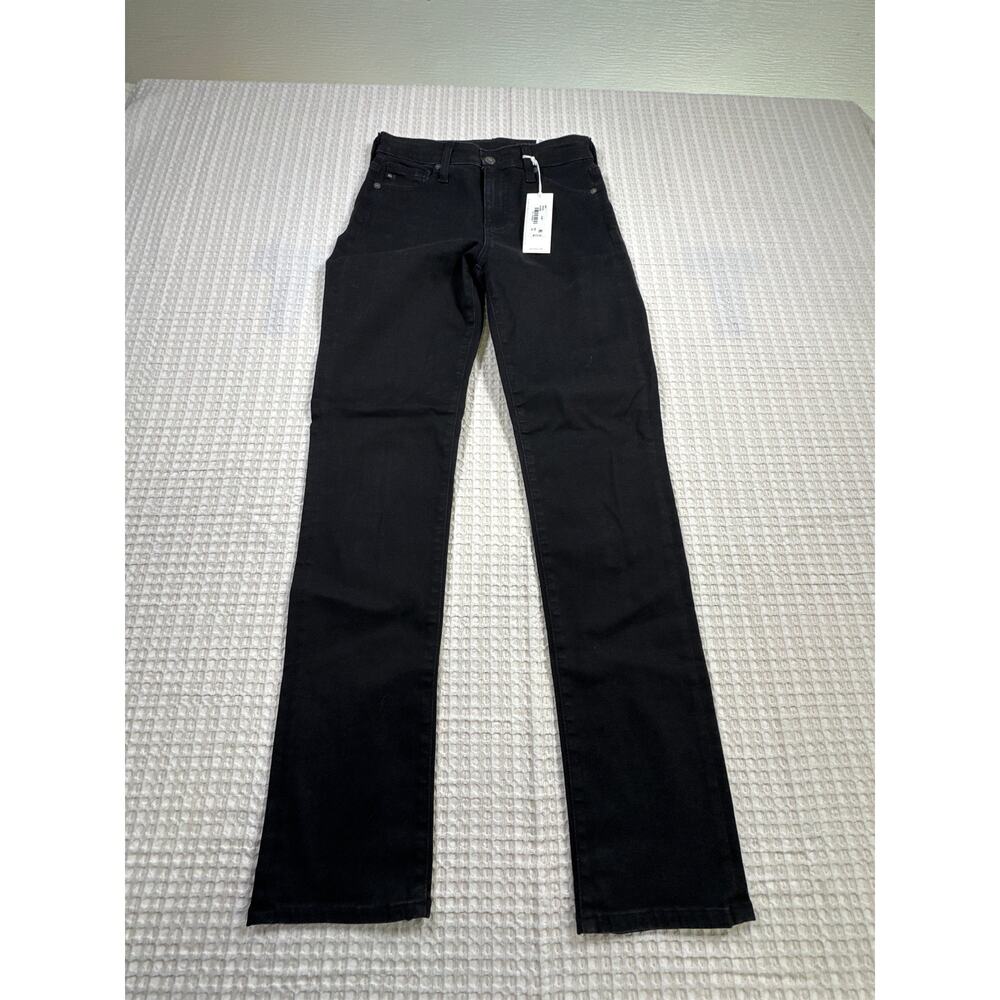 MARI Mid Rise Slim Straight Jeans Size 25 Light Wash BOHO Denim Chic